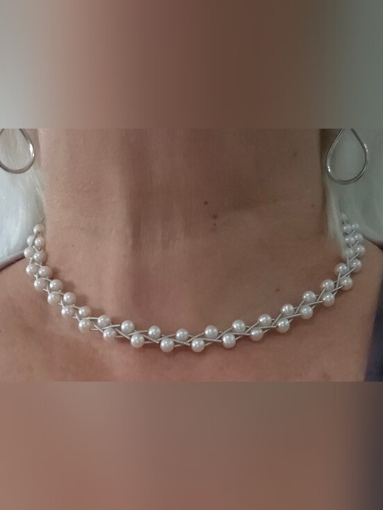 CULTURED PEARL NECKLACE Jewelry - GENUINE CULTURED PEARL, STERLING SILVER 925 16 In NECKLACE